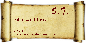 Suhajda Tímea névjegykártya